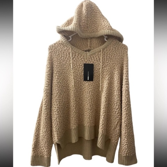 Fashion Nova After Dark Taupe Hooded Sweatshirt Plus Size 1X Women’s - Picture 4 of 15